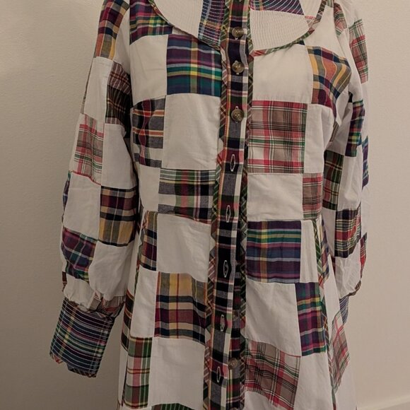 🩷 Sézane Robe Loisa Patchwork Button Up Belted Maxi Dress 🩷 - Picture 5 of 9